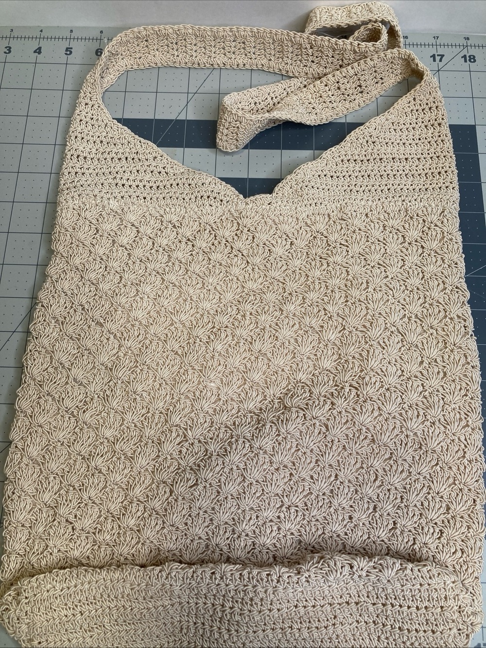 Boho Cream Crochet Shoulder Hobo Crossbody Bag Festival Hippie NWOT